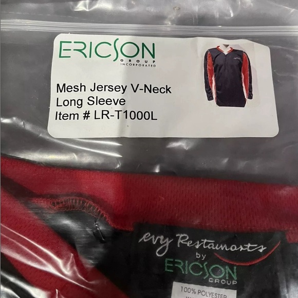 Ericson Large Men’s Women Blouse Stretchy Chef Coat Baker Top Cafe - Picture 3 of 5